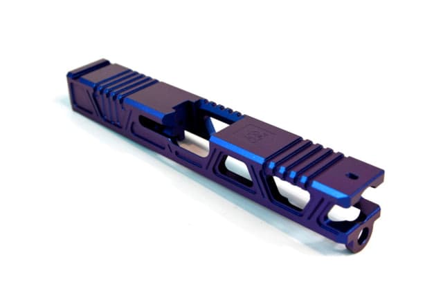 Gun Cuts Cyberpunk Slide for Glock 19 Optic Cut Arctic Laser Blue