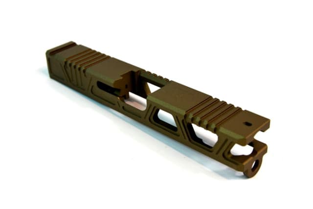Gun Cuts Cyberpunk Slide for Glock 19 Optic Cut Burnt Bronze