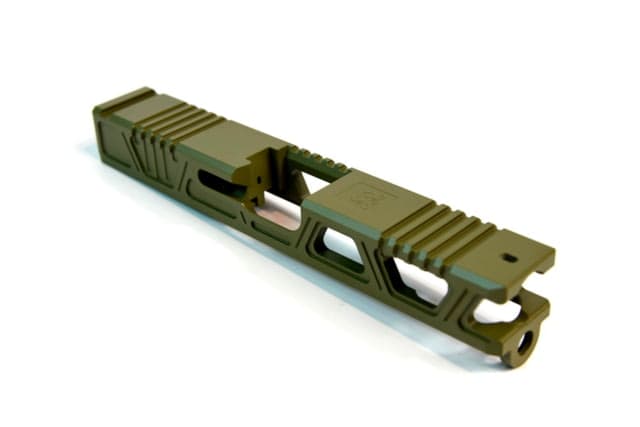 Gun Cuts Cyberpunk Slide for Glock 19 Optic Cut Noveske Bazooka Green