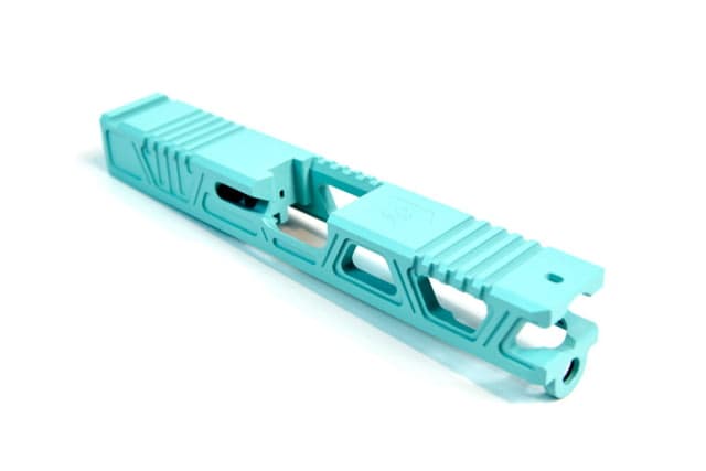 Gun Cuts Cyberpunk Slide for Glock 19 Optic Cut Robbins Egg Blue