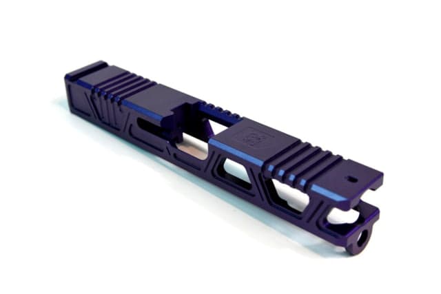Gun Cuts Cyberpunk Slide for Glock 19 Optic Cut Royal Purple