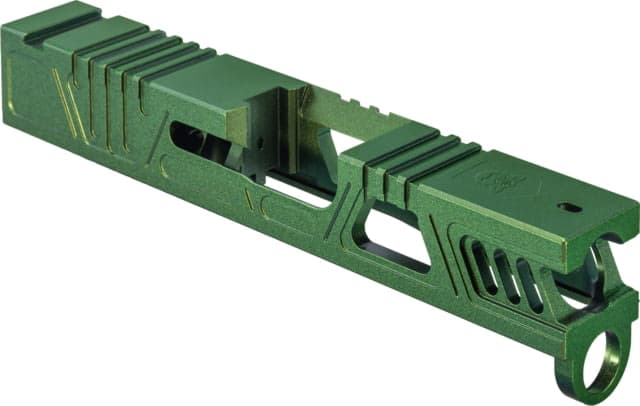 Gun Cuts Cyberpunk Slide for Glock 43/43X No Optic Cut Radioactive Green