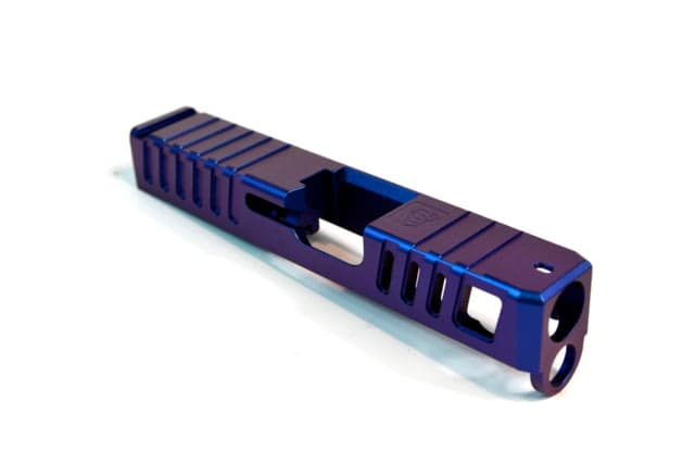 Gun Cuts Juggernaut Slide for Glock 26 No Optic Cut Arctic Laser Blue