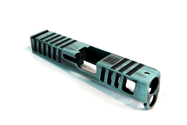 Gun Cuts Juggernaut Slide for Glock 26 No Optic Cut Battleworn Robbins Egg Blue