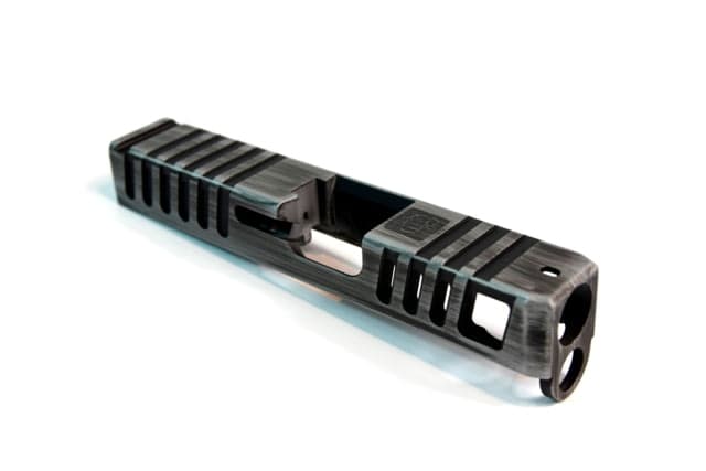 Gun Cuts Juggernaut Slide for Glock 26 No Optic Cut Battleworn Silver