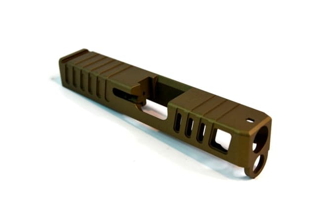 Gun Cuts Juggernaut Slide for Glock 26 No Optic Cut Burnt Bronze