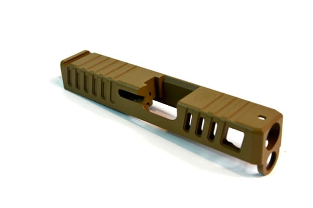 Gun Cuts Juggernaut Slide for Glock 26 No Optic Cut Coyote Tan