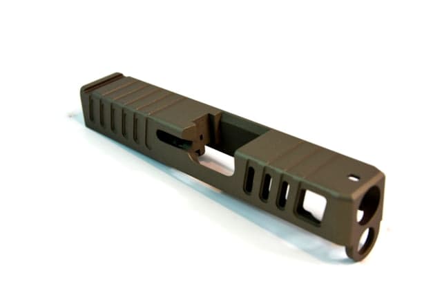 Gun Cuts Juggernaut Slide for Glock 26 No Optic Cut Smoked Bronze