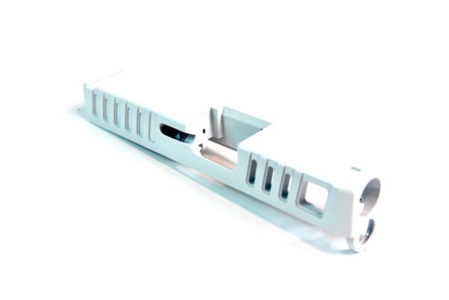 Gun Cuts Juggernaut Slide for Glock 26 No Optic Cut Stormtooper White