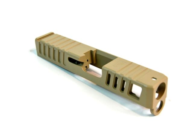 Gun Cuts Juggernaut Slide for Glock 26 Optic Cut Desert Sand