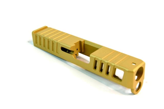 Gun Cuts Juggernaut Slide for Glock 26 Optic Cut Gold
