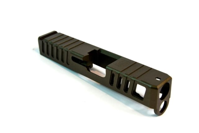 Gun Cuts Juggernaut Slide for Glock 26 Optic Cut Midnight Bronze