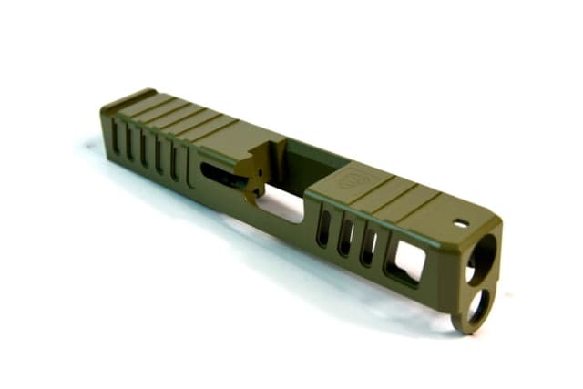 Gun Cuts Juggernaut Slide for Glock 26 Optic Cut Noveske Bazooka Green