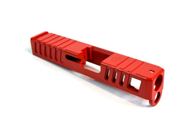 Gun Cuts Juggernaut Slide for Glock 26 Optic Cut USMC Red