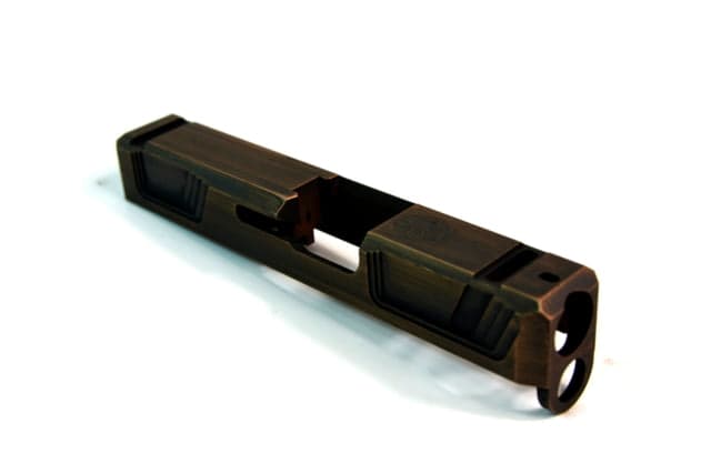 Gun Cuts Raider Slide for Glock 26 No Optic Cut Battleworn Copper