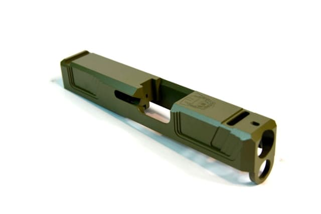 Gun Cuts Raider Slide for Glock 26 No Optic Cut Noveske Bazooka Green