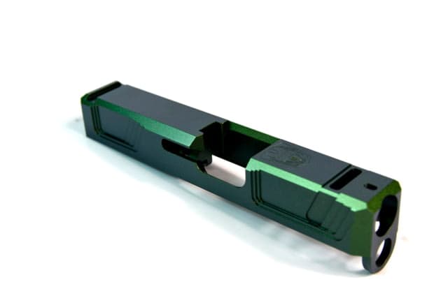 Gun Cuts Raider Slide for Glock 26 No Optic Cut Radioactive Green