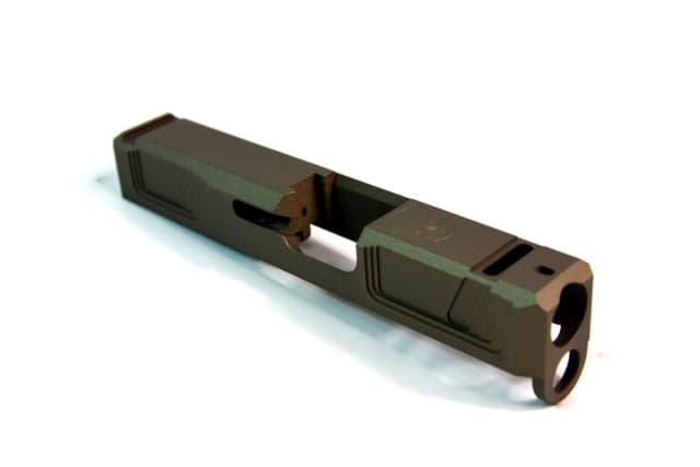 Gun Cuts Raider Slide for Glock 26 No Optic Cut Smoked Bronze