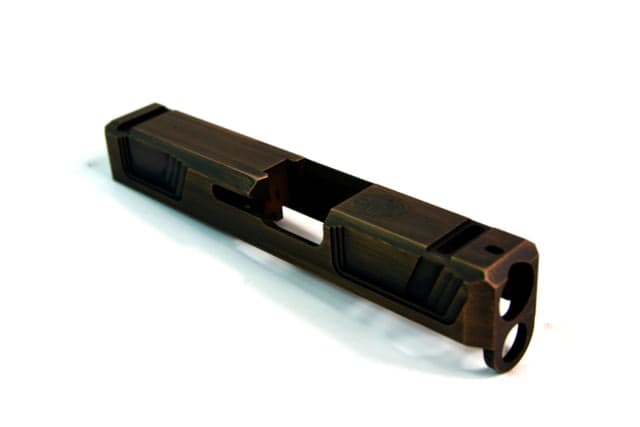 Gun Cuts Raider Slide for Glock 26 Optic Cut Battleworn Copper