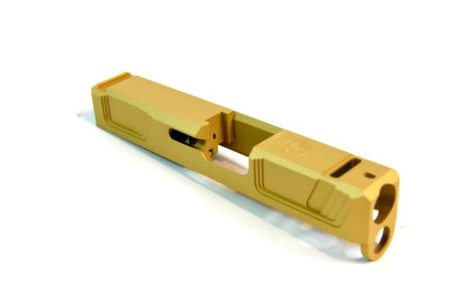 Gun Cuts Raider Slide for Glock 26 Optic Cut Gold