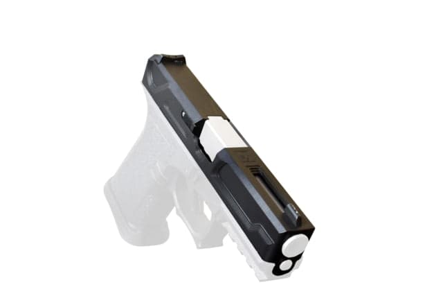 Gun Cuts Roswell Slide for Glock 19 No Optic Cut Graphite Black