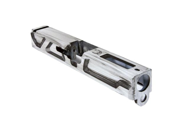 Gun Cuts Roswell Slide for Glock 19 No Optic Cut Battleworn White