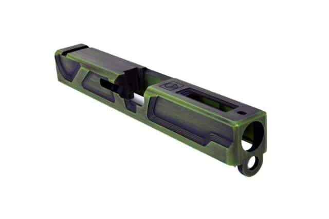 Gun Cuts Roswell Slide for Glock 19 No Optic Cut Battleworn Zombie Green