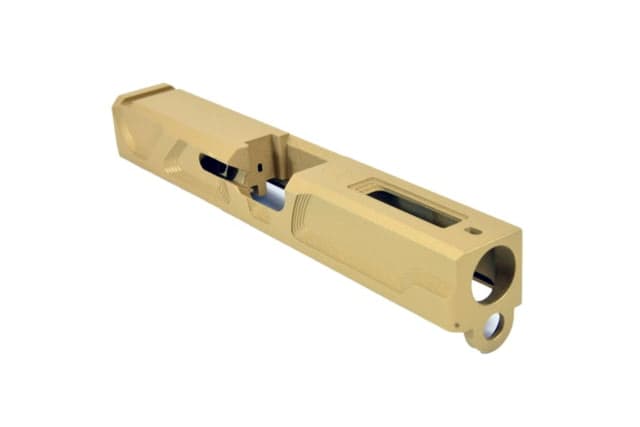 Gun Cuts Roswell Slide For Glock 19 No Optic Cut Gold