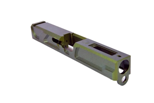 Gun Cuts Roswell Slide For Glock 19 No Optic Cut Radioactive Green