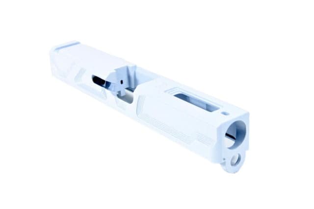 Gun Cuts Roswell Slide for Glock 19 No Optic Cut Stormtooper White