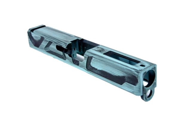 Gun Cuts Roswell Slide for Glock 19 Optic Cut Battleworn Robbins Egg Blue