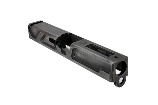 Gun Cuts Roswell Slide for Glock 19 Optic Cut Battleworn Silver