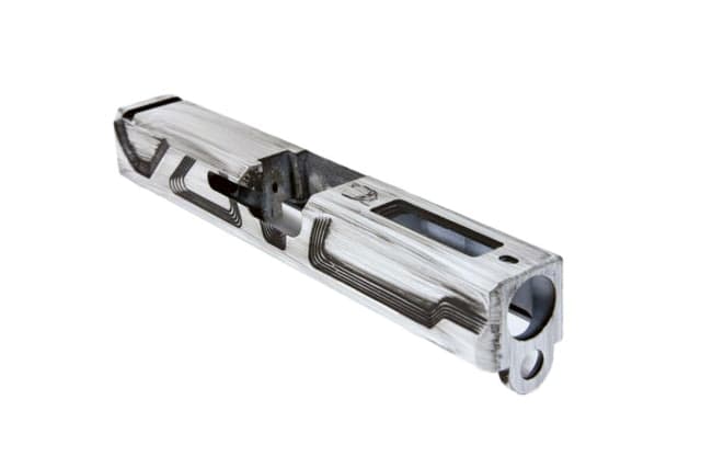 Gun Cuts Roswell Slide for Glock 19 Optic Cut Battleworn White