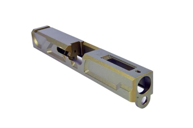 Gun Cuts Roswell Slide for Glock 19 Optic Cut Leprechaun Gold