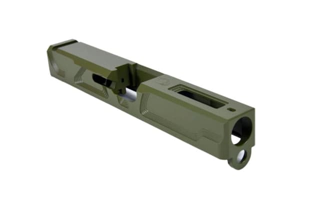 Gun Cuts Roswell Slide for Glock 19 Optic Cut Noveske Bazooka Green