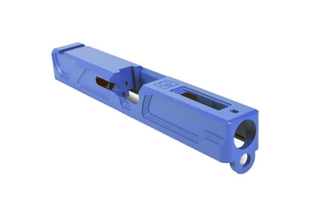 Gun Cuts Roswell Slide for Glock 19 Optic Cut NRA Blue
