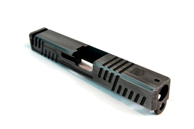 Gun Cuts Shift Slide for Glock 19 No Optic Cut Battleworn Silver