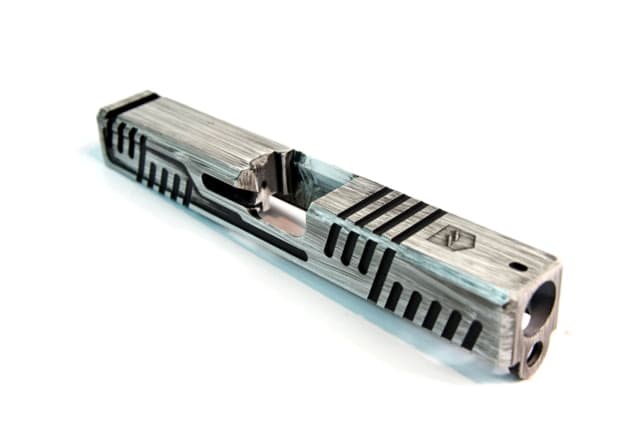 Gun Cuts Shift Slide for Glock 19 No Optic Cut Battleworn White