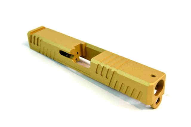 Gun Cuts Shift Slide for Glock 19 No Optic Cut Gold