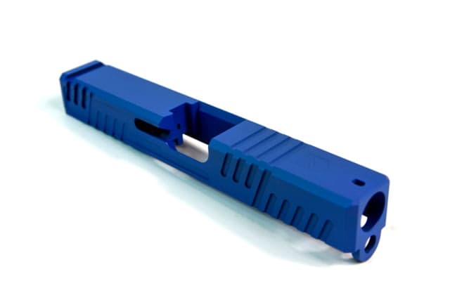 Gun Cuts Shift Slide for Glock 19 No Optic Cut NRA Blue