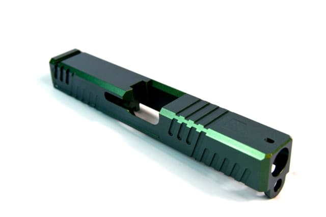 Gun Cuts Shift Slide for Glock 19 No Optic Cut Radioactive Green