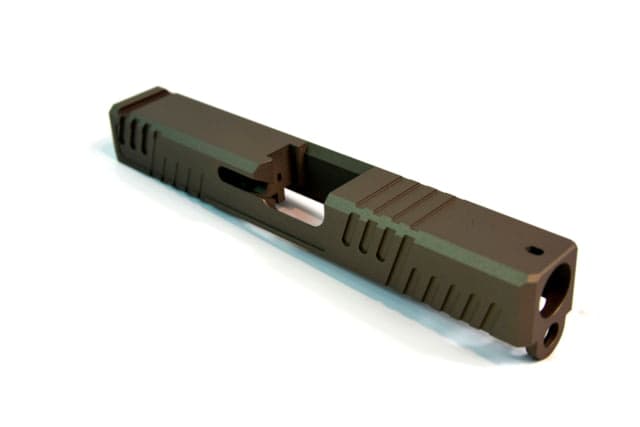 Gun Cuts Shift Slide for Glock 19 No Optic Cut Smoked Bronze