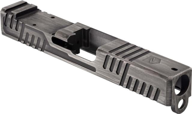 Gun Cuts Shift Slide for Glock 19 Optic Cut Battleworn Silver