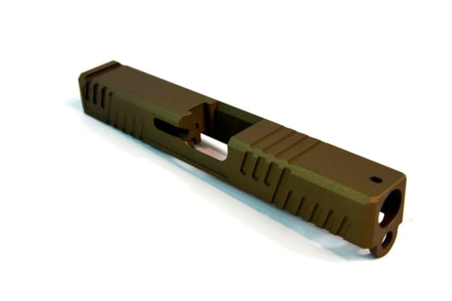 Gun Cuts Shift Slide for Glock 19 Optic Cut Burnt Bronze