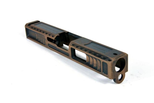 Gun Cuts Viper Slide for Glock 19 No Optic Cut Battleworn Copper