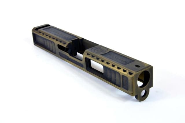 Gun Cuts Viper Slide for Glock 19 No Optic Cut Battleworn Gold