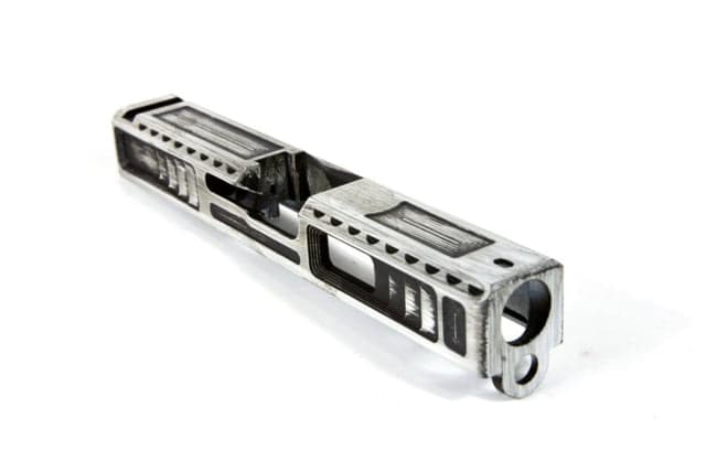 Gun Cuts Viper Slide for Glock 19 No Optic Cut Battleworn White