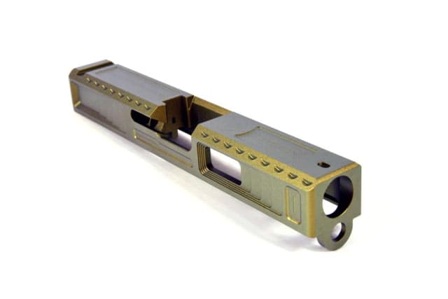 Gun Cuts Viper Slide For Glock 19 No Optic Cut Leprechaun Gold