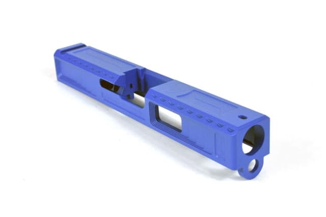 Gun Cuts Viper Slide for Glock 19 No Optic Cut NRA Blue