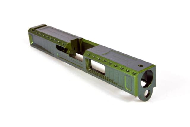 Gun Cuts Viper Slide for Glock 19 No Optic Cut Radioactive Green